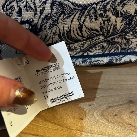 Christian Dior Medium Blue and White Toile Book Tote Bag - Picture 10 of 15